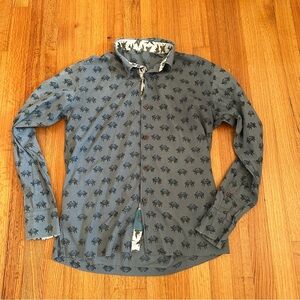 Juli Raja  crabs Button Up Shirt size 38 Made in New York(j5)